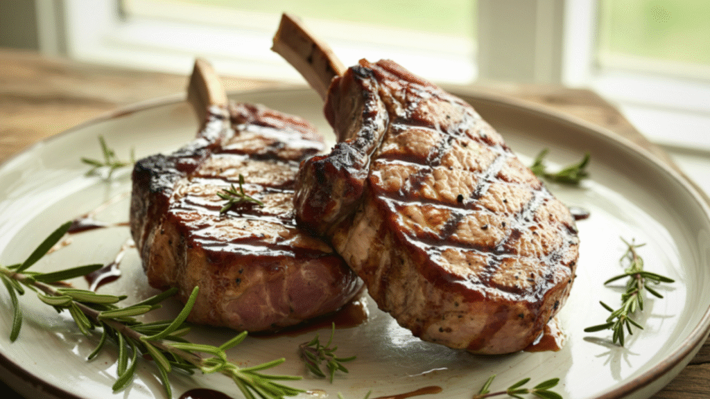 how to cook bone in stuffed pork chop